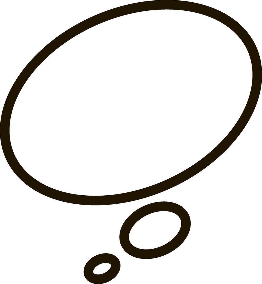 Simple, empty thought bubble with two smaller circles at the bottom, creating a visual representation of thinking, ideas, and communication vector