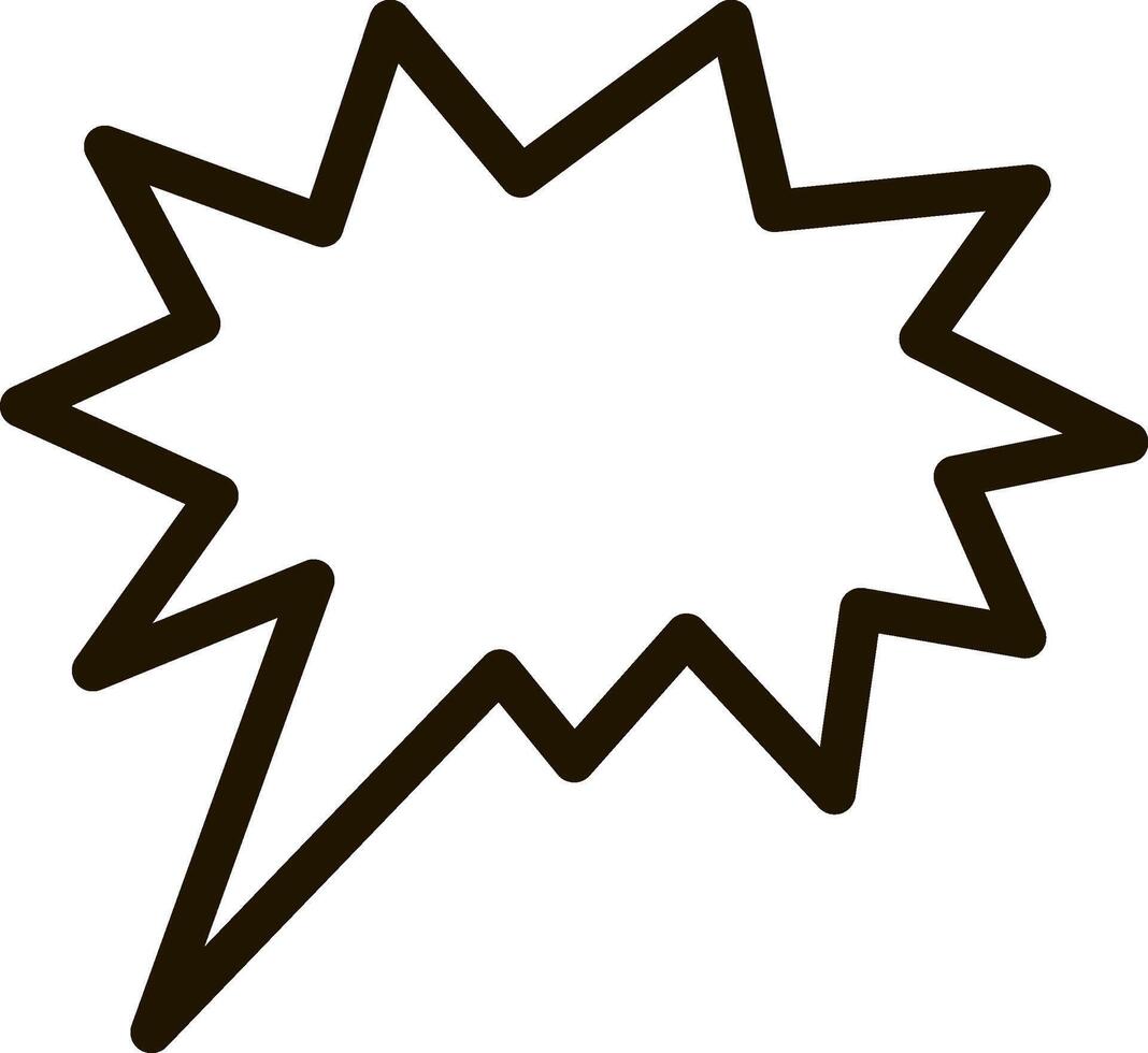 Jagged speech bubble with blank space inside, suitable for inserting custom messages or announcements, creating a visually striking element for communication vector