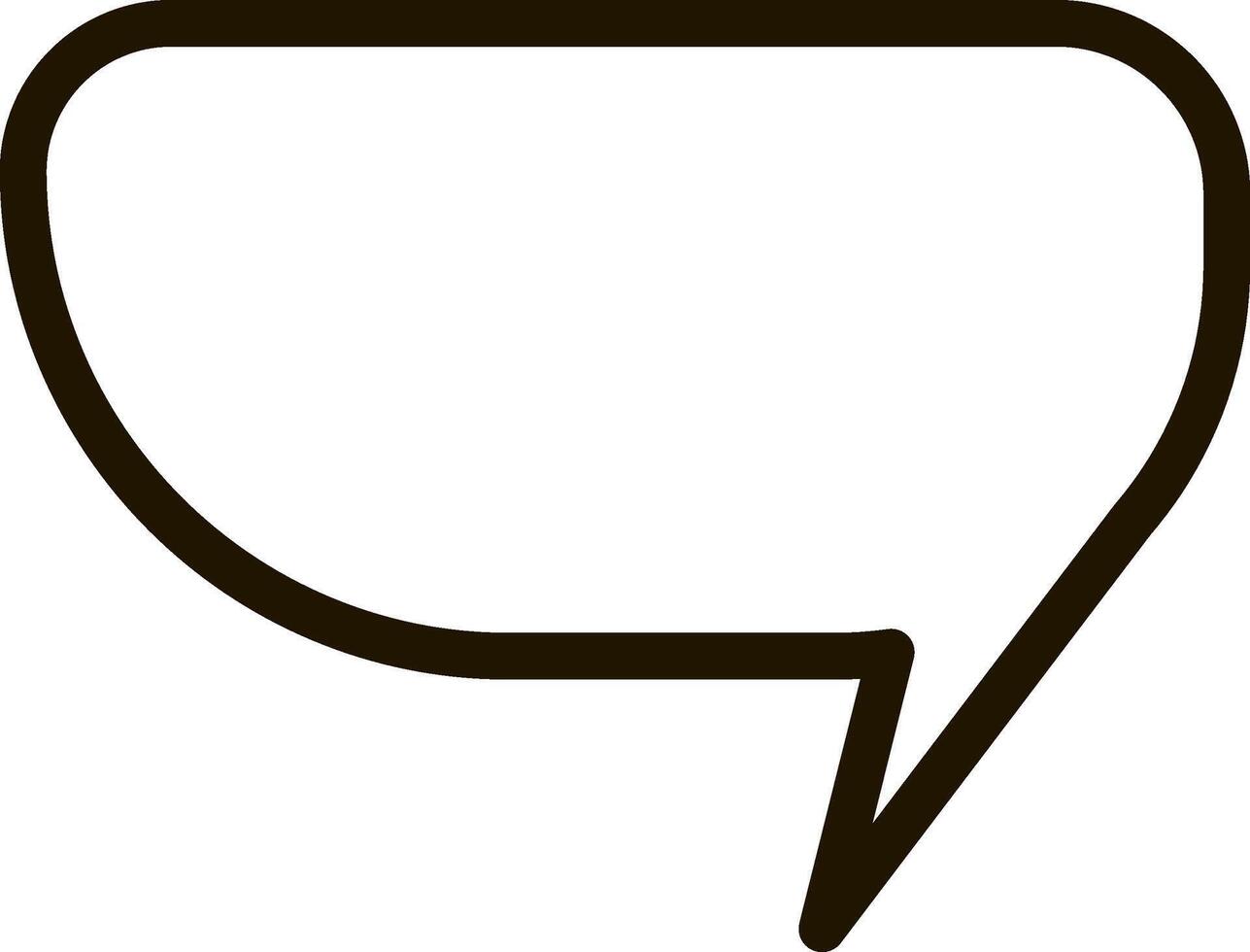 Simple, empty speech bubble featuring a thick black outline, representing communication, discussions, and the vibrant expression of thoughts and ideas in various contexts vector