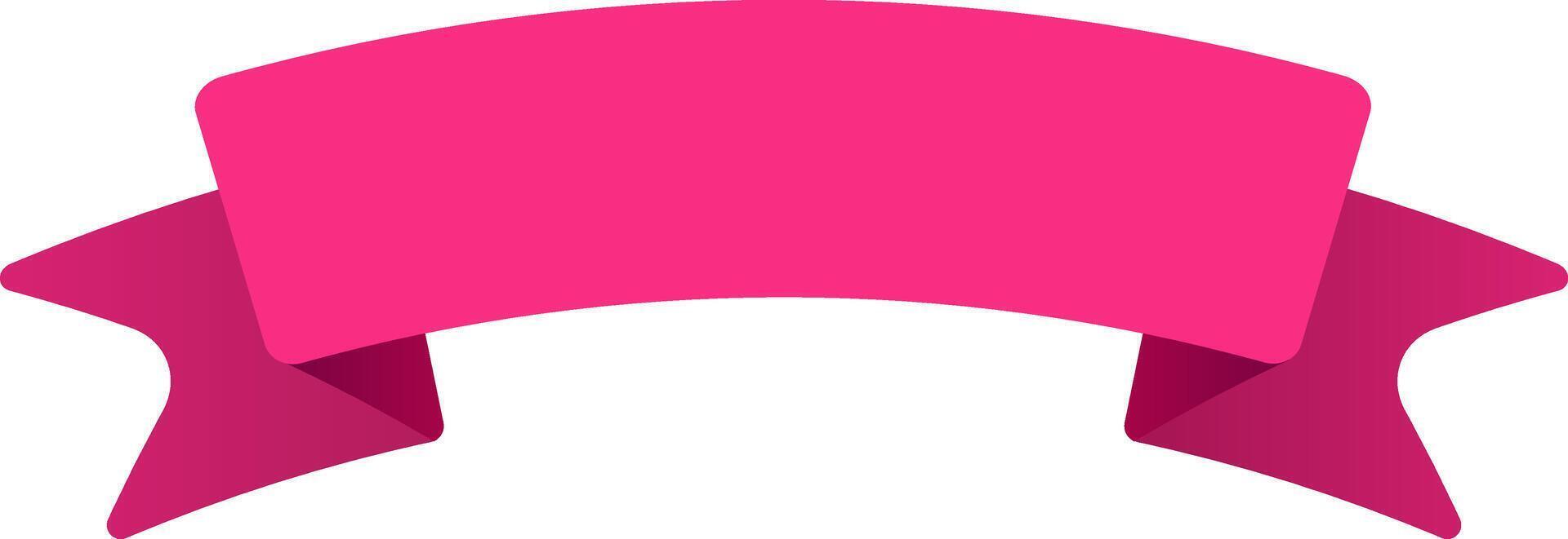 Waving gracefully in the wind, a pink ribbon banner adds an elegant touch of sophistication, enhancing any design project with its vibrant charm and festive appeal vector