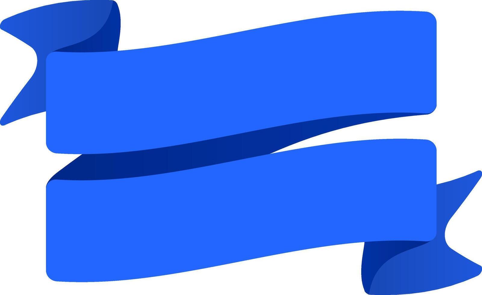 Two elegant blue ribbons gracefully waving, evoking a sense of celebration and achievement, symbolize victory and success in a modern and stylish design vector