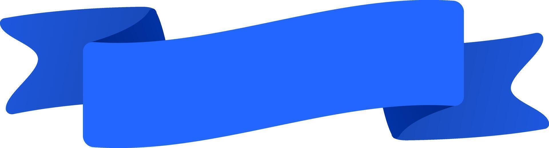 Vibrant blue ribbon curls and waves, representing success, accomplishment, and festive occasions, perfect for adding a touch of elegance and recognition to designs vector