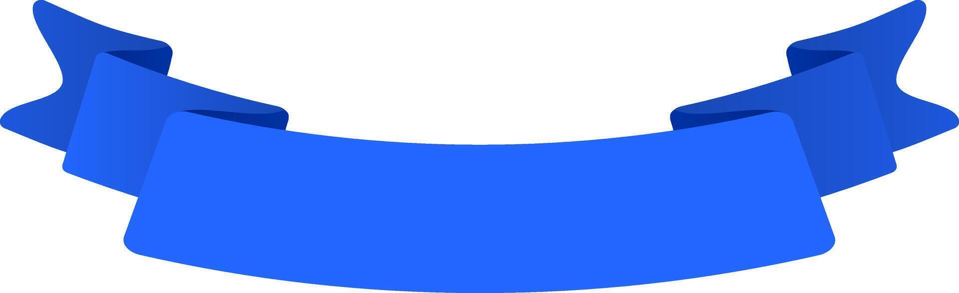 Blue ribbon waving elegantly, symbolizing achievement, success, award, winner, celebration, and accomplishment, with a clean and minimalist design vector