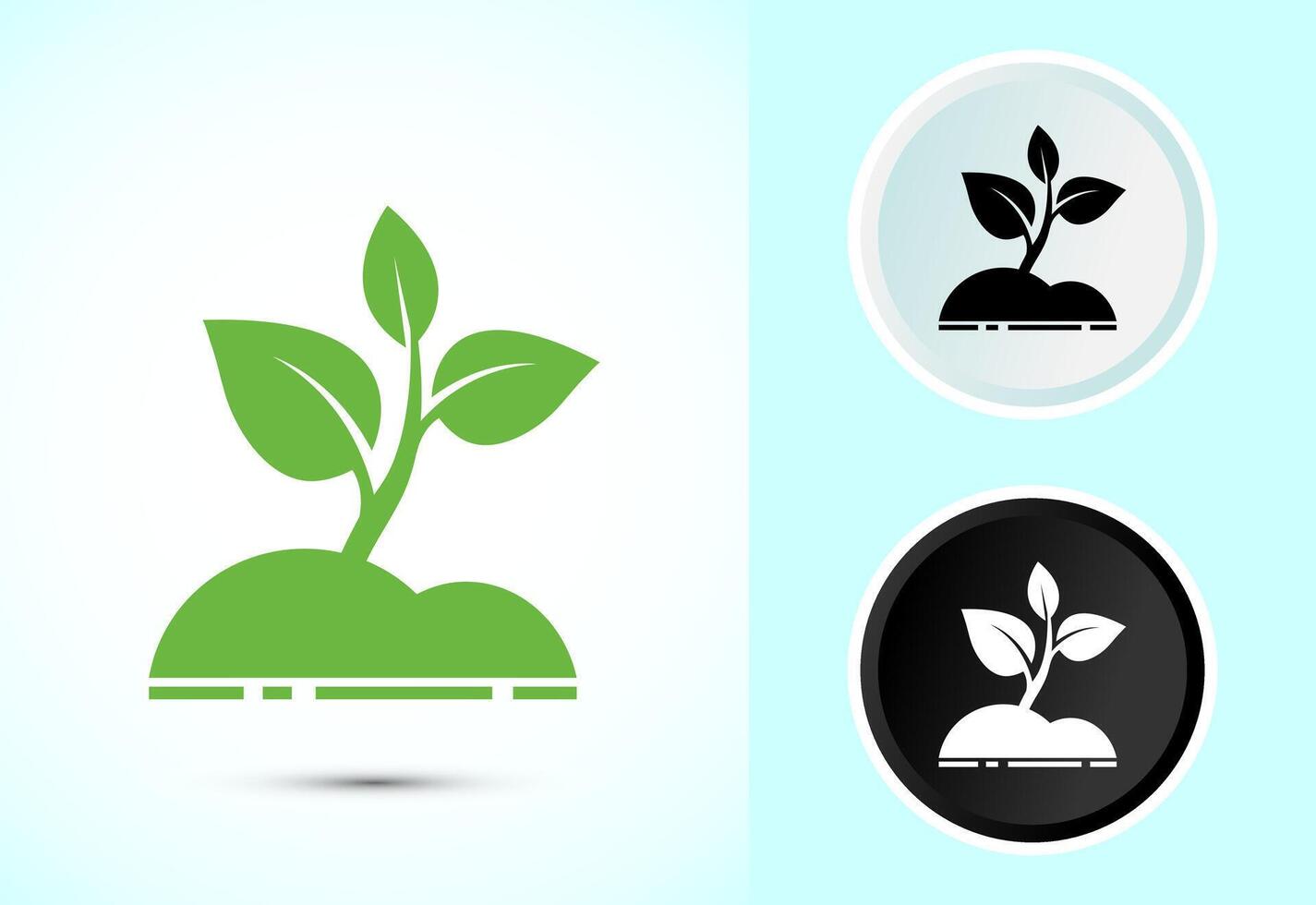 Plant icon design illustration, Sprout icon vector