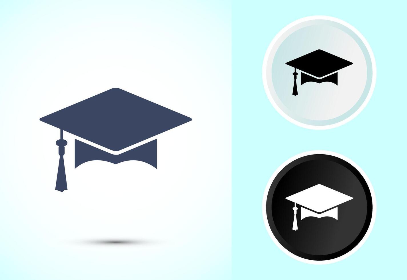 Sleek Graduation Hat Icon for School and University Projects vector