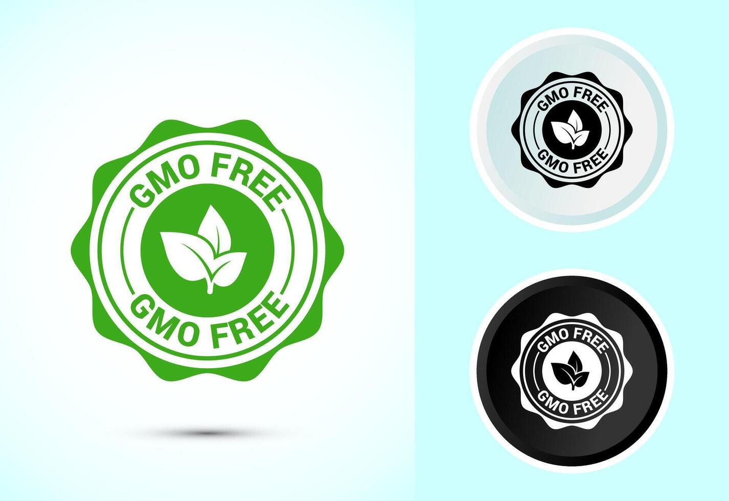 Natural GMO Free Icon Design, Illustration for Mobile and Web Use vector