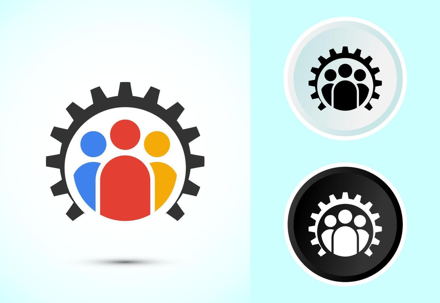 Teamwork Icon, Inspiring Connection and Team Spirit vector