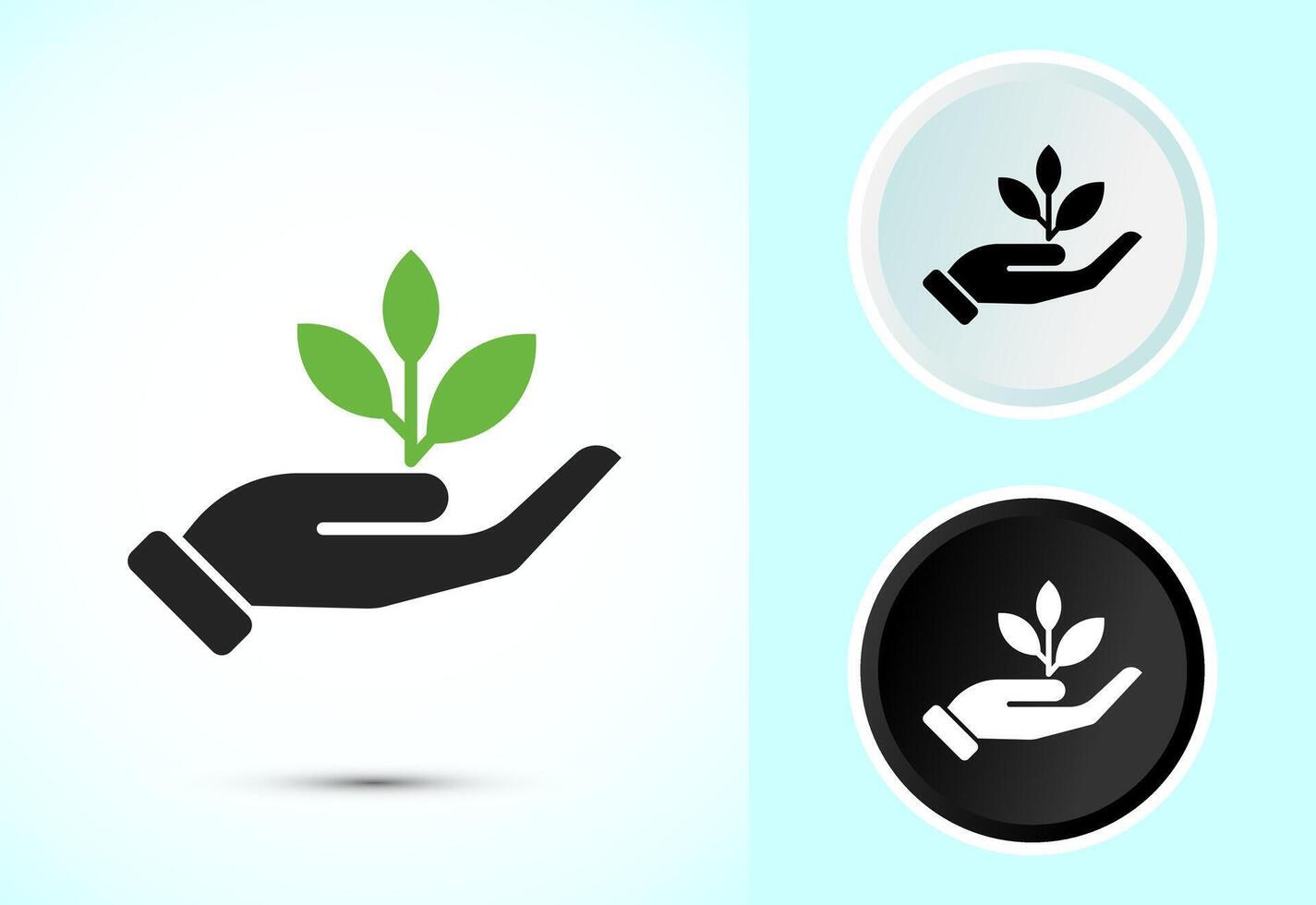 Plant icon design, Sprout icon for apps vector