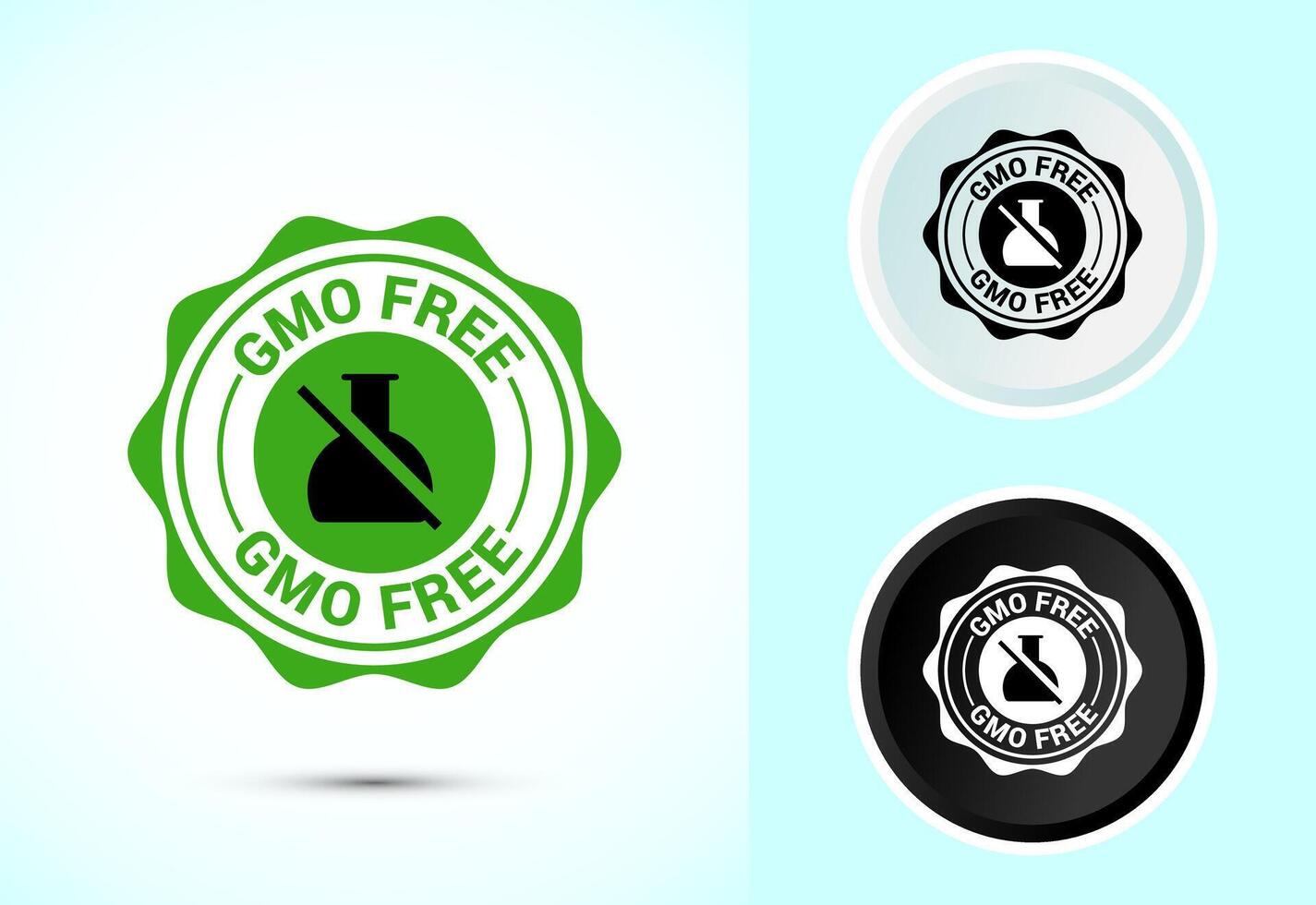 Clean and Green GMO Free Product Icon for Digital Applications vector