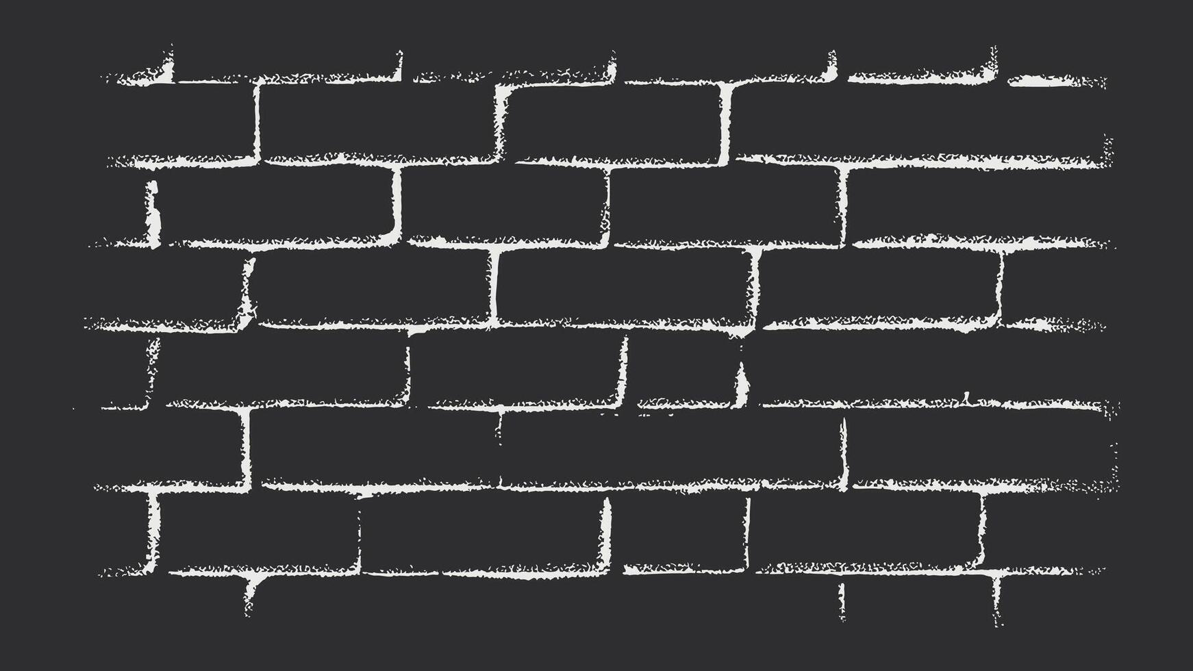 Black and white rustic brick wall texture vector