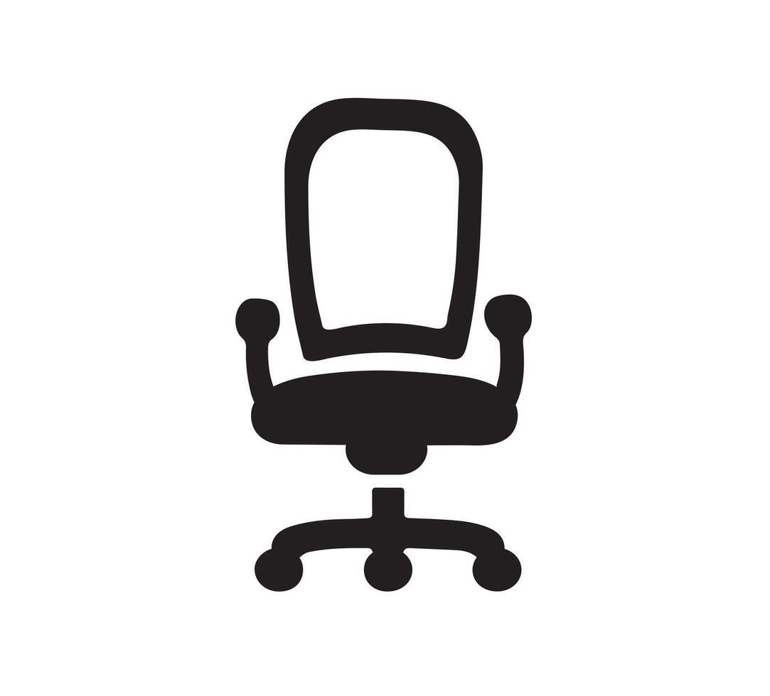Office Chair Silhouette, Elegant and Modern Design for Workspace vector