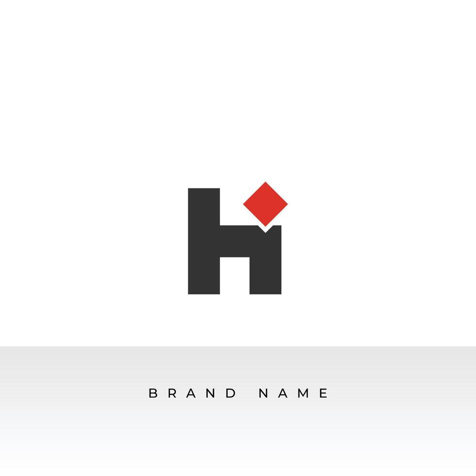 H letter Logo with Initial H Style isolated on Dual Background. Usable for Real Estate, Construction, Architecture and Building Logos. Flat Logo Design Template vector