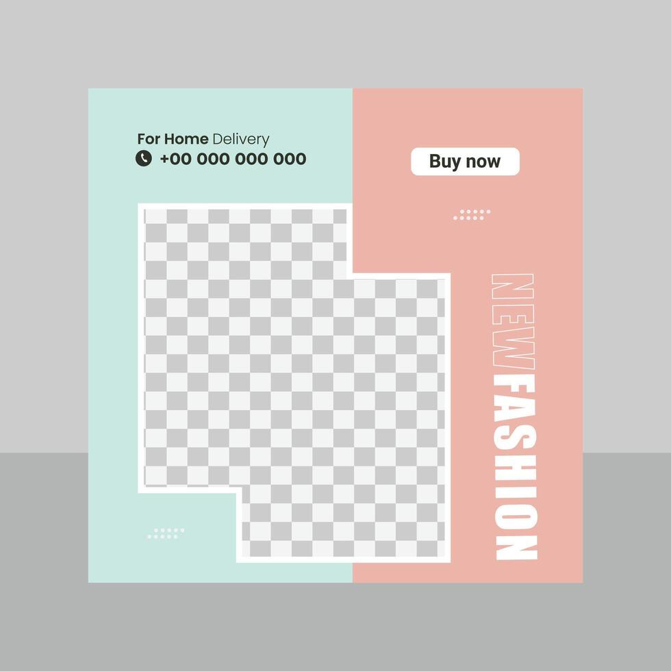 Elegant premium Fashion sale social media post design template vector