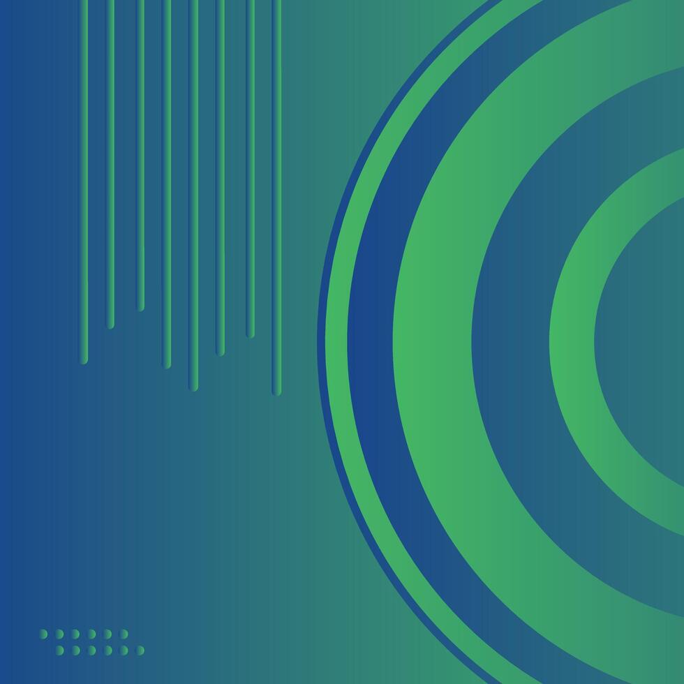 Dark Green abstract futuristic geometric Circle Shape with line technology background vector