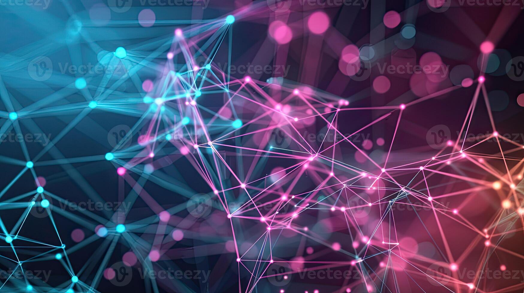Abstract background with connected dots and lines photo