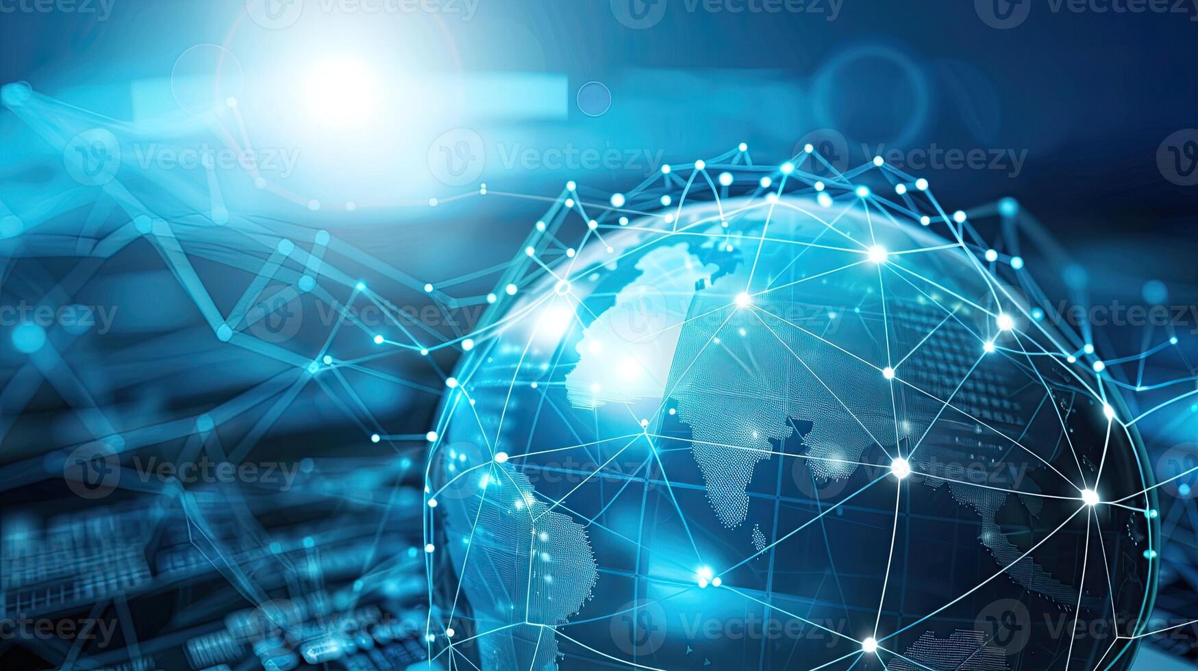 Global network and technology concept photo