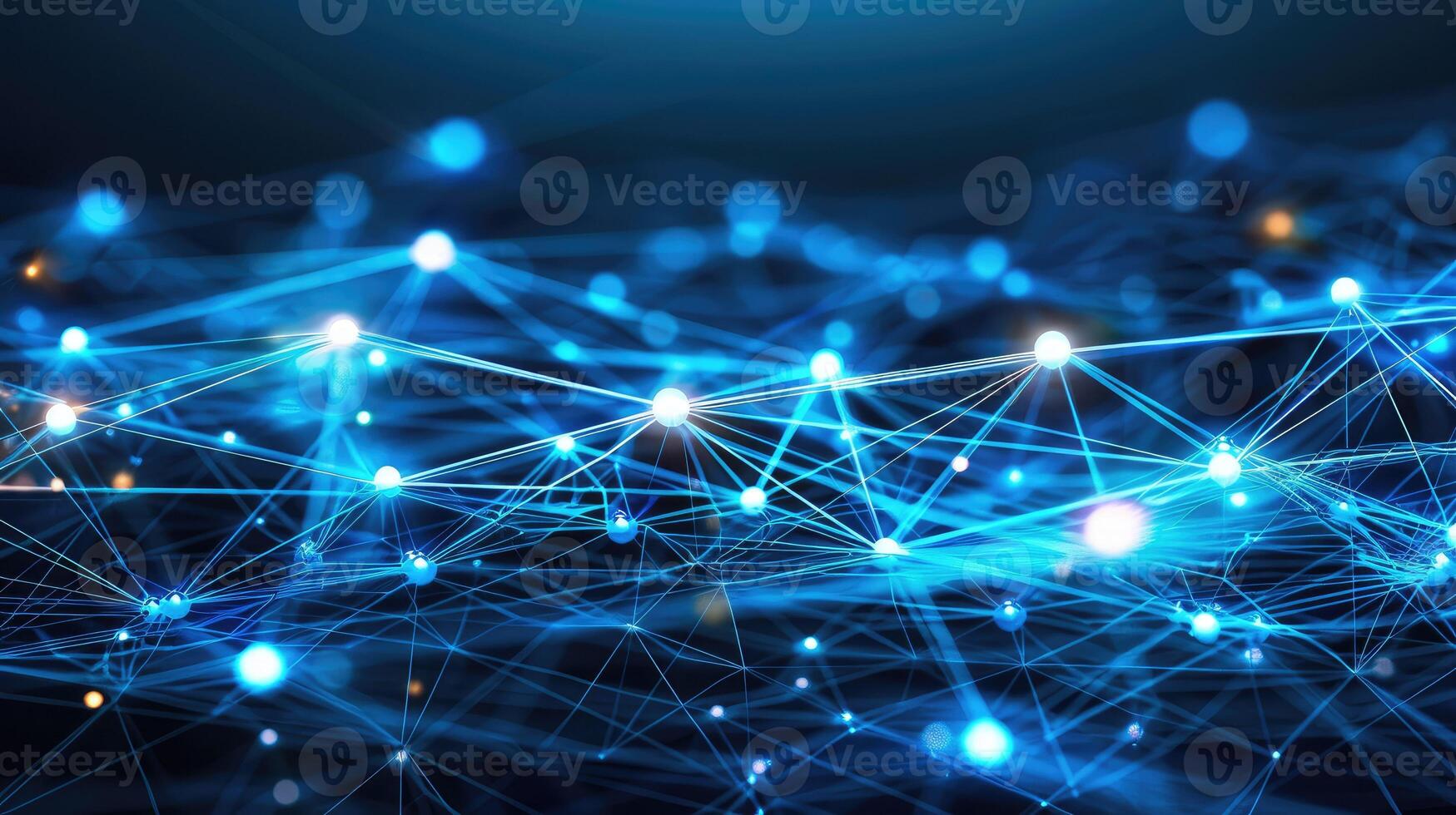 The abstract image of a network of connected dots photo