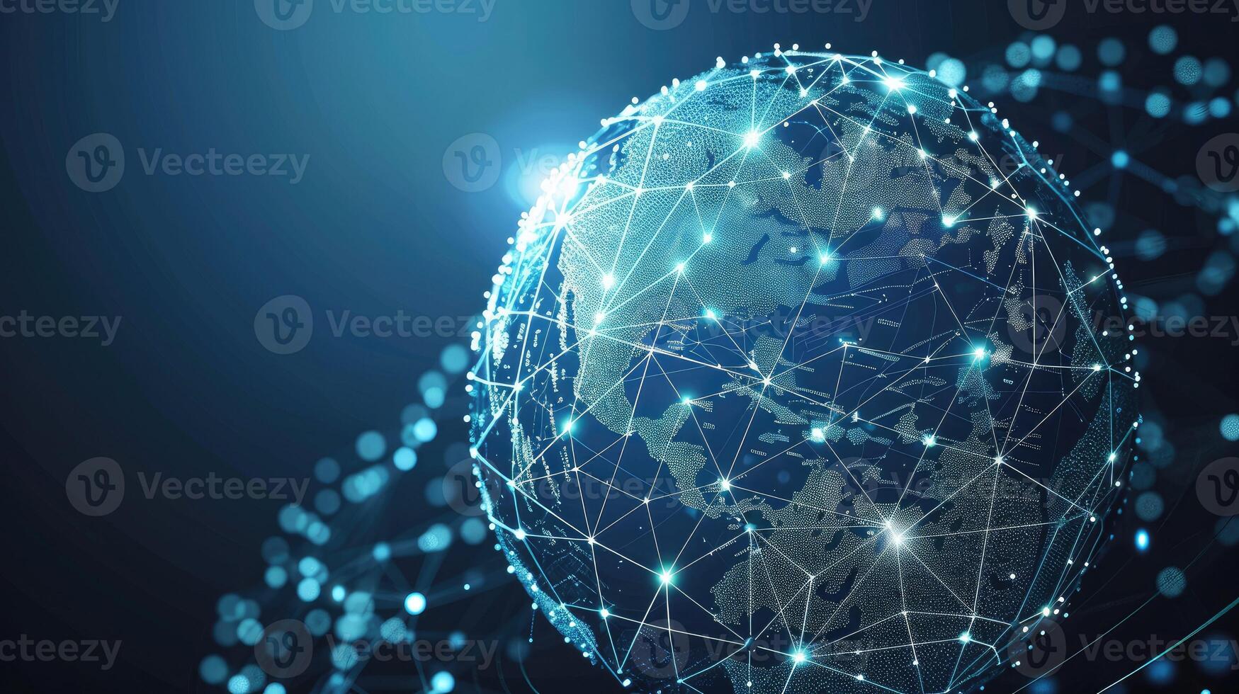 The world is connected with the internet and network concept photo