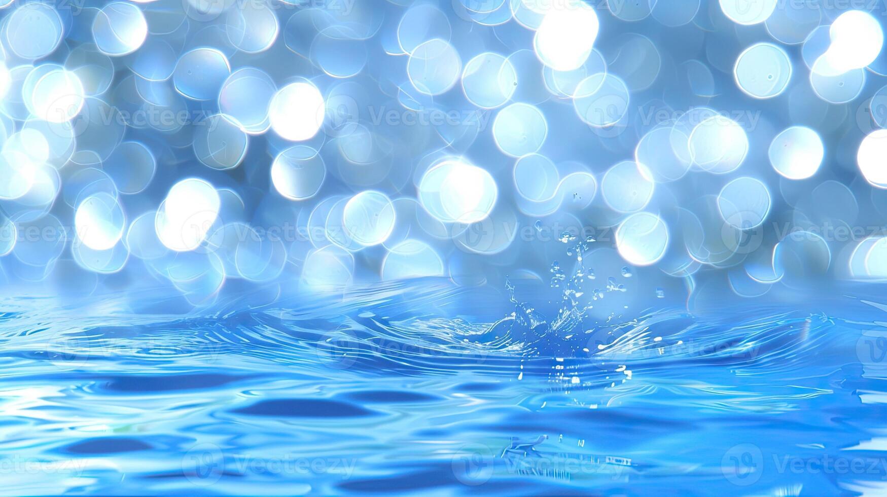 Water splash on blue background photo