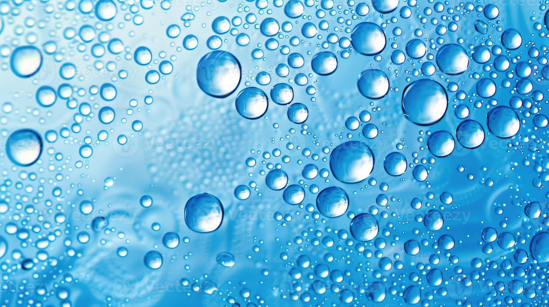 Water drops on a blue background photo