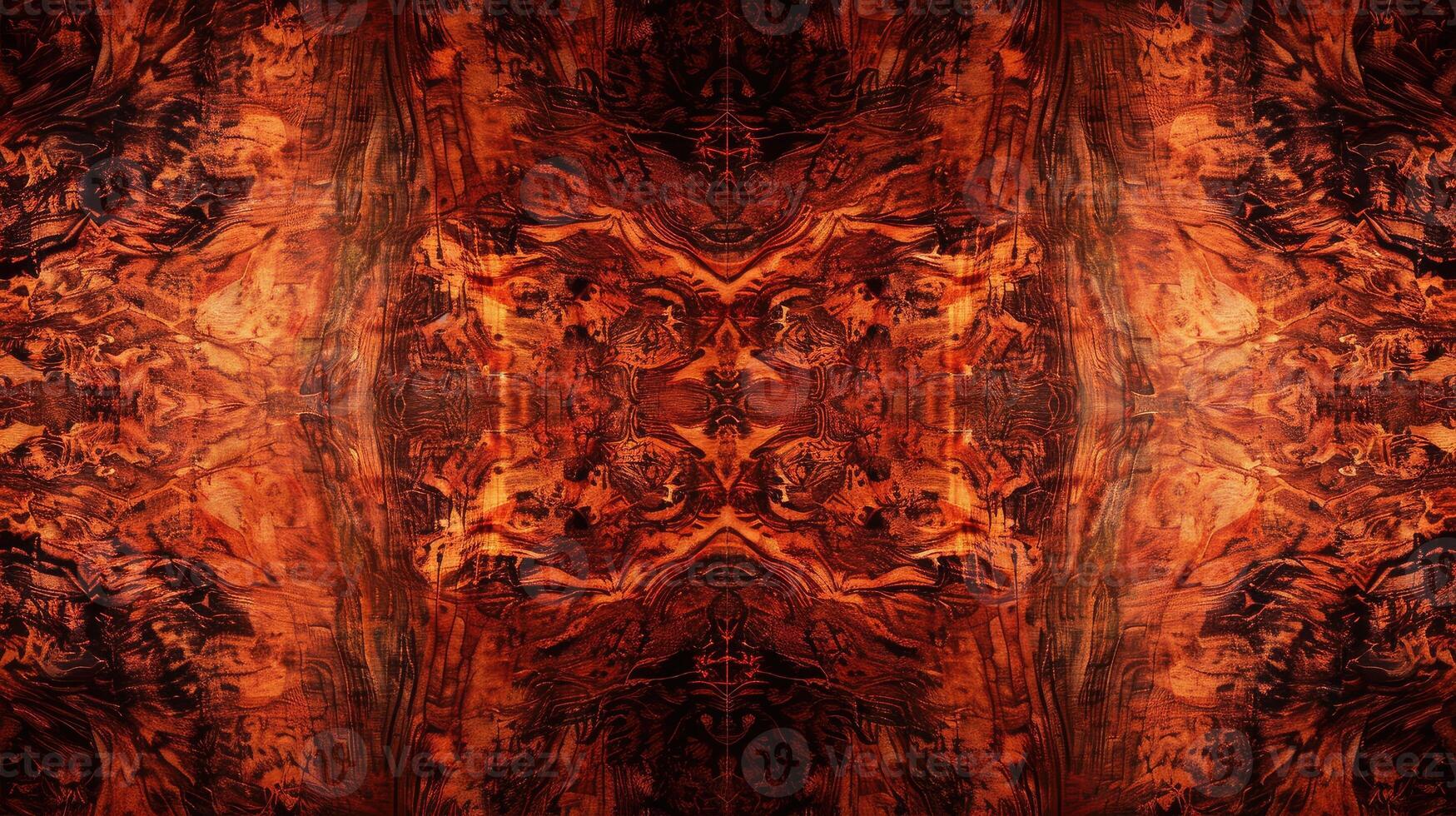 A dark wood background with a pattern of red and black photo