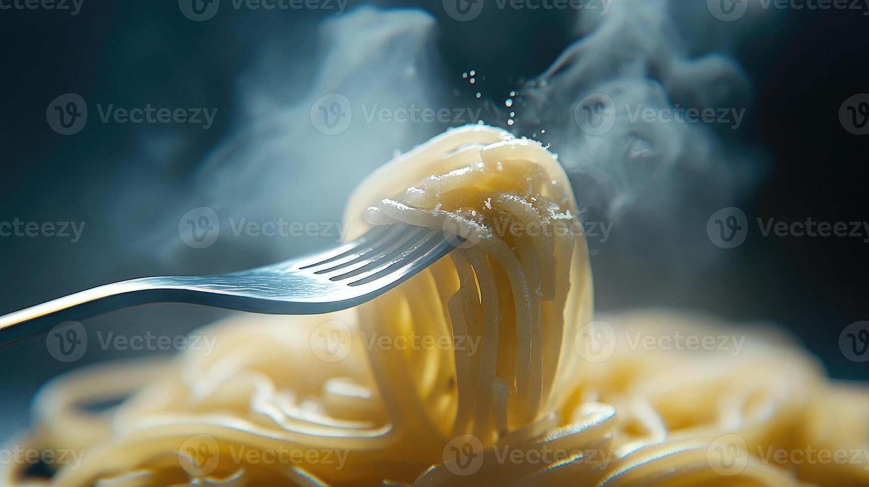 A fork is holding a piece of spaghetti photo