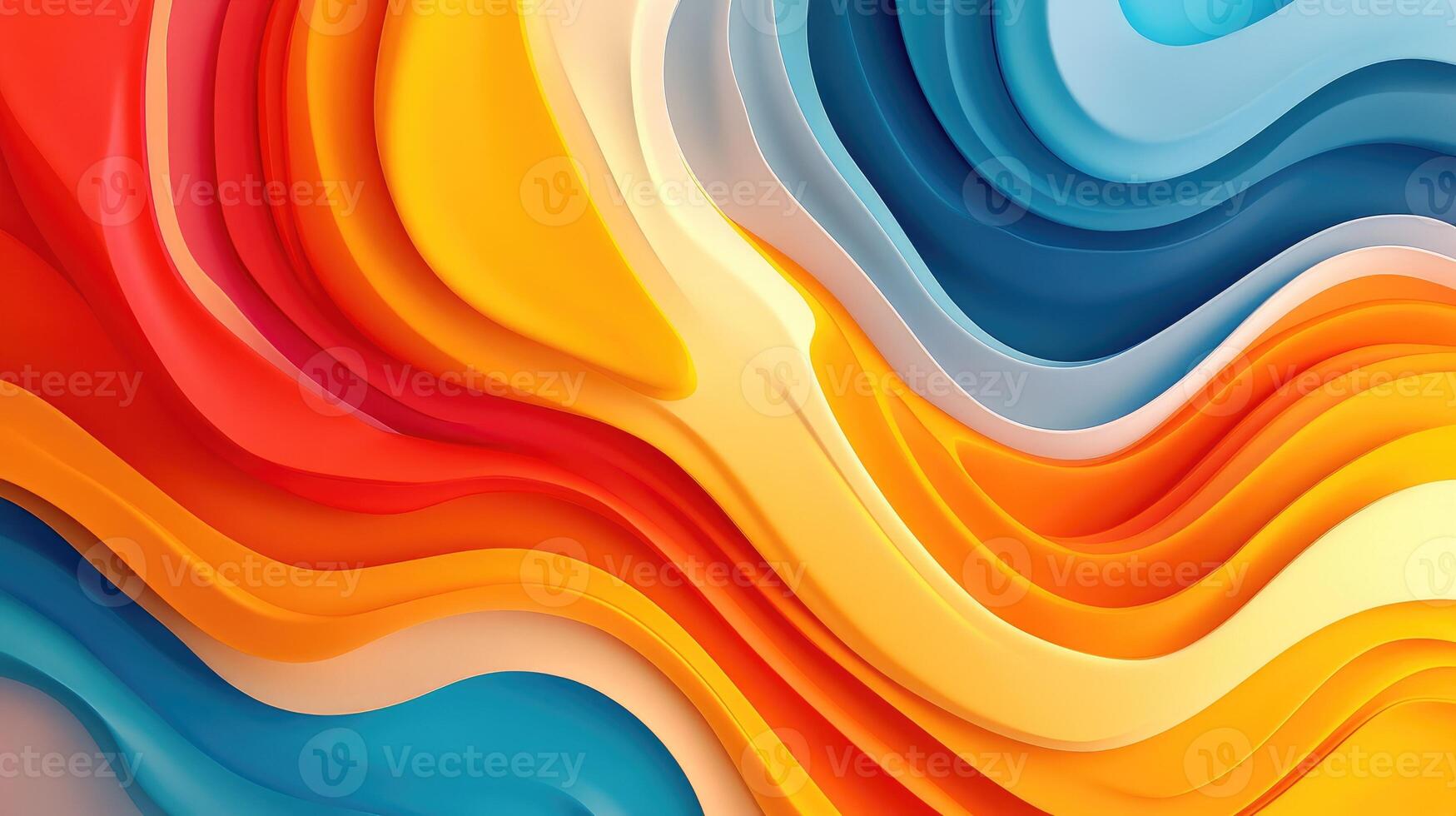 Colorful abstract background with waves and wavy lines photo