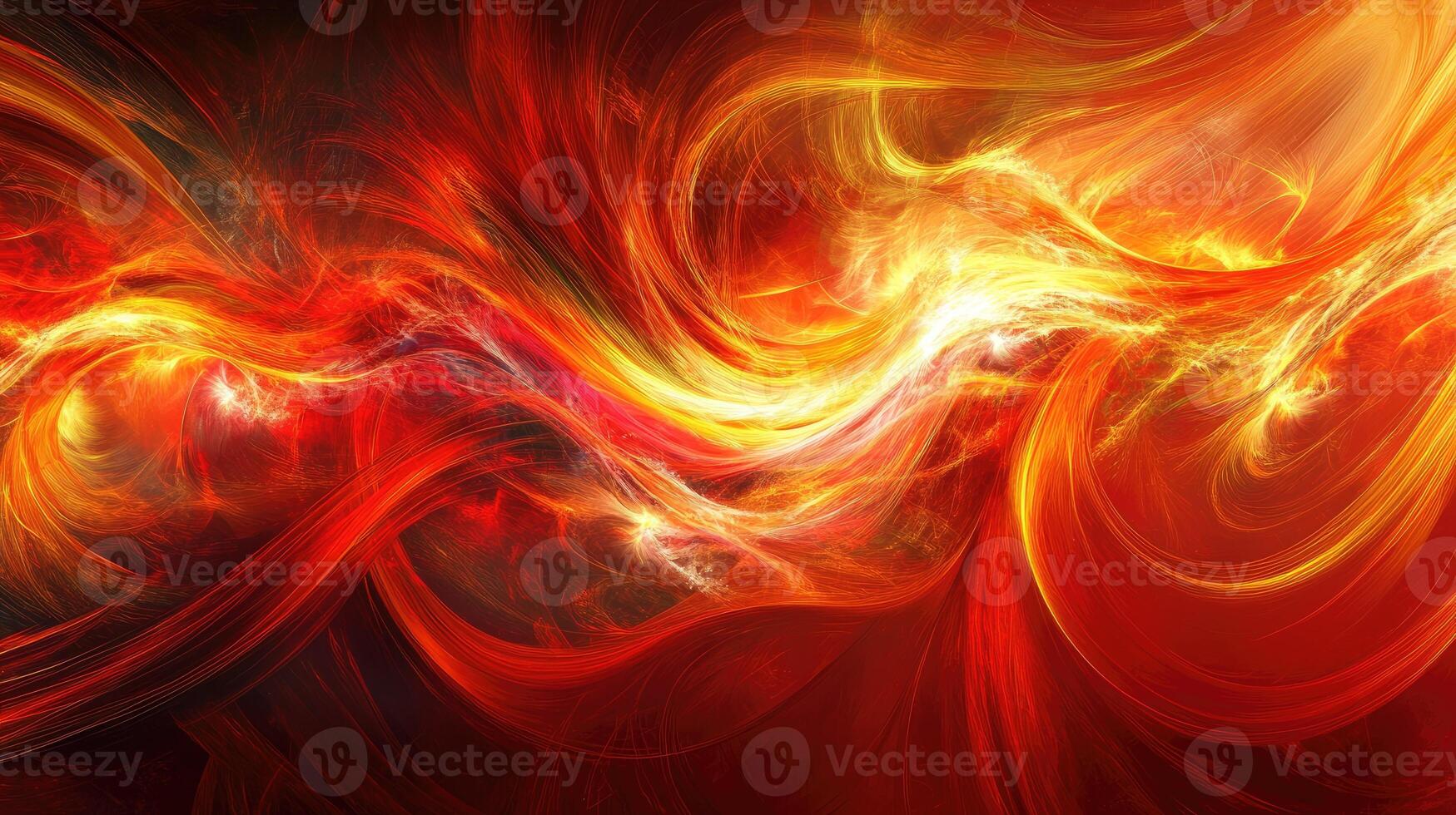 A red and yellow abstract background with swirls photo