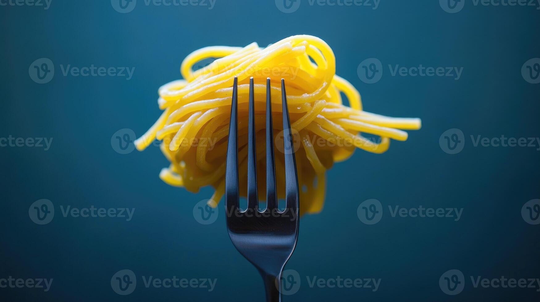 A fork with spaghetti on it photo