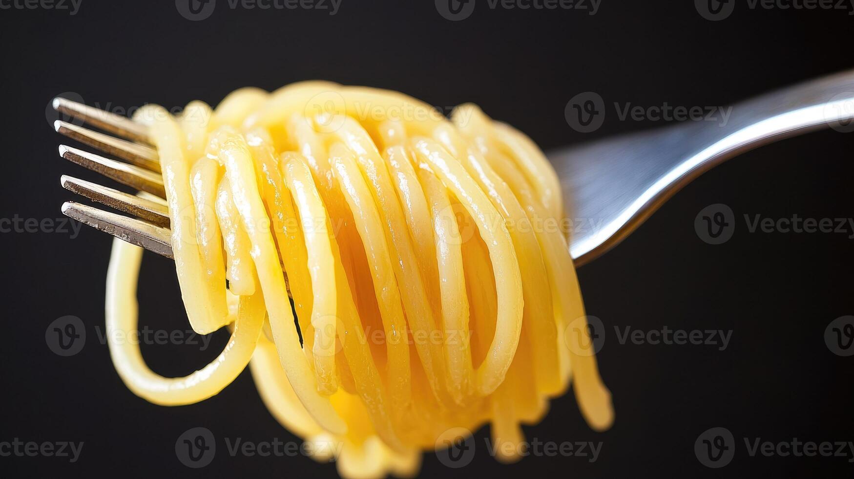 A fork with spaghetti on it photo