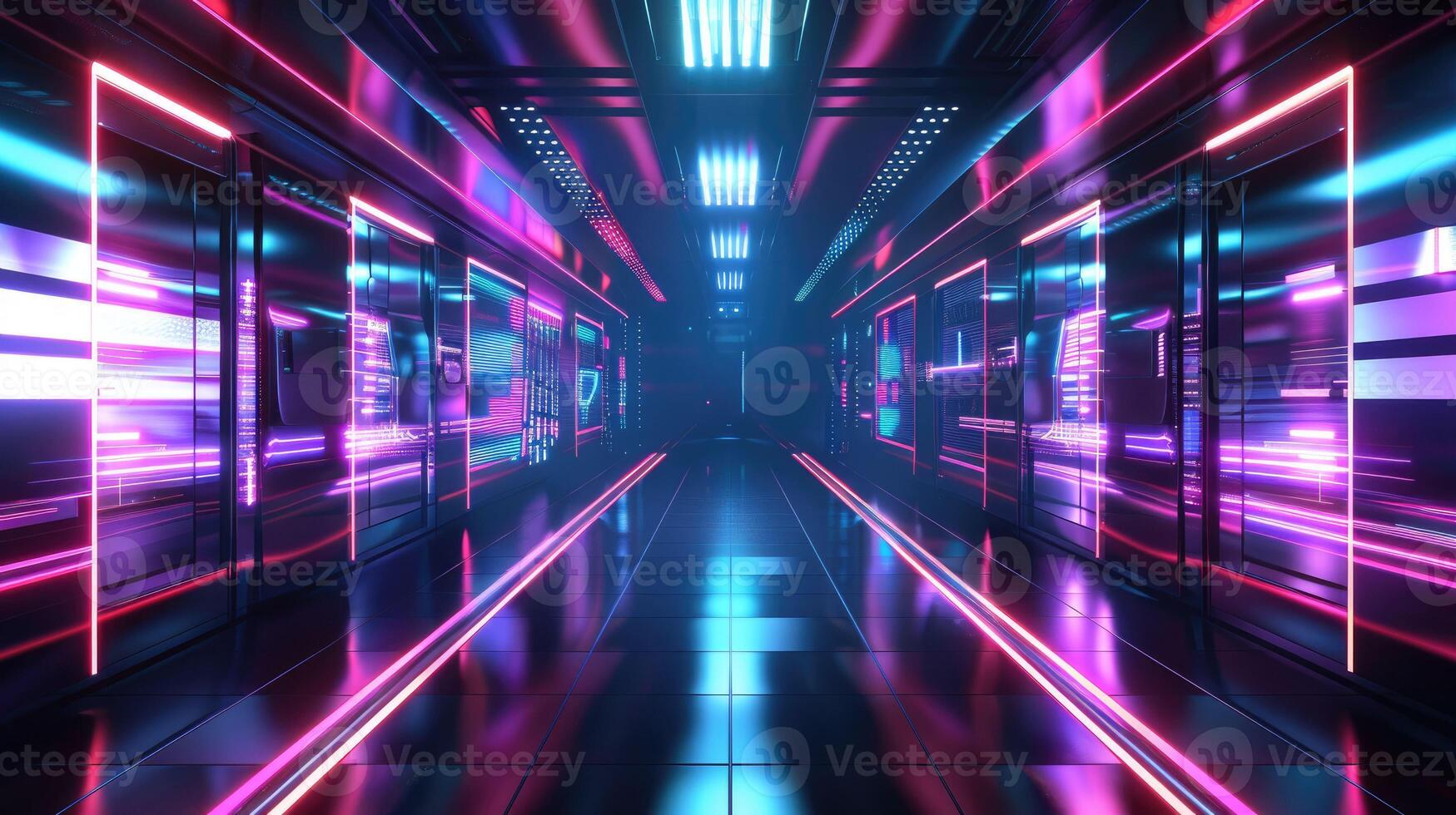 Floating holographic interfaces in a dark room photo