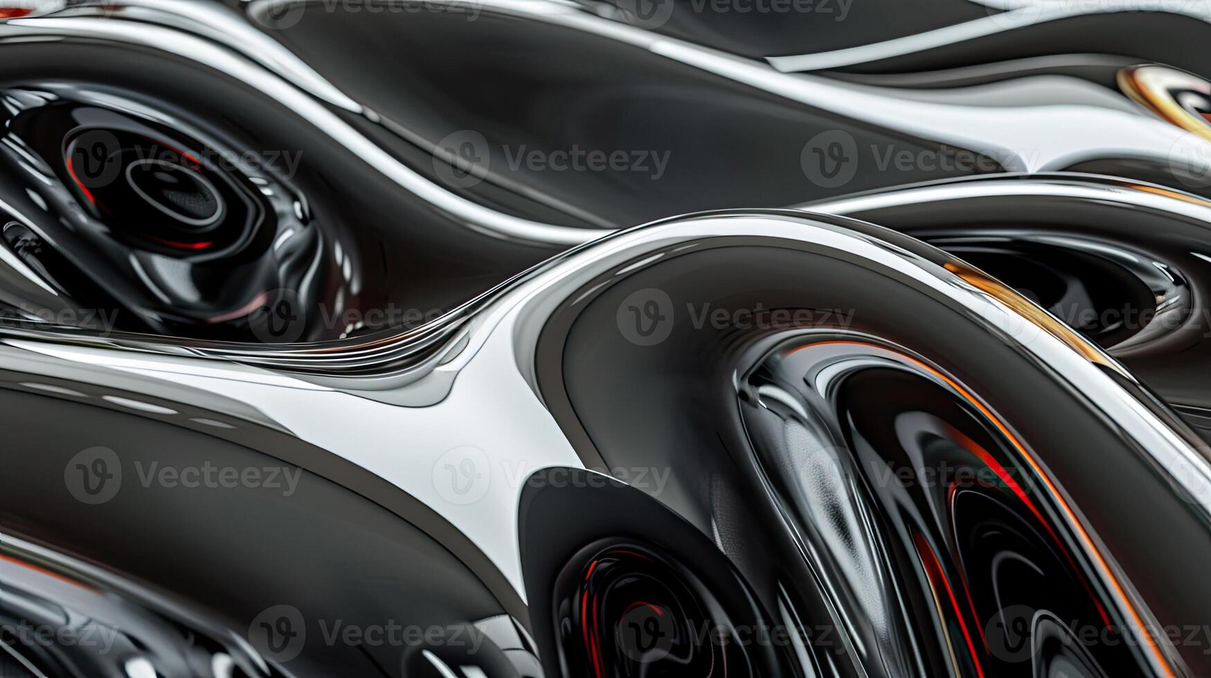 A black and white image of a wave of metal photo