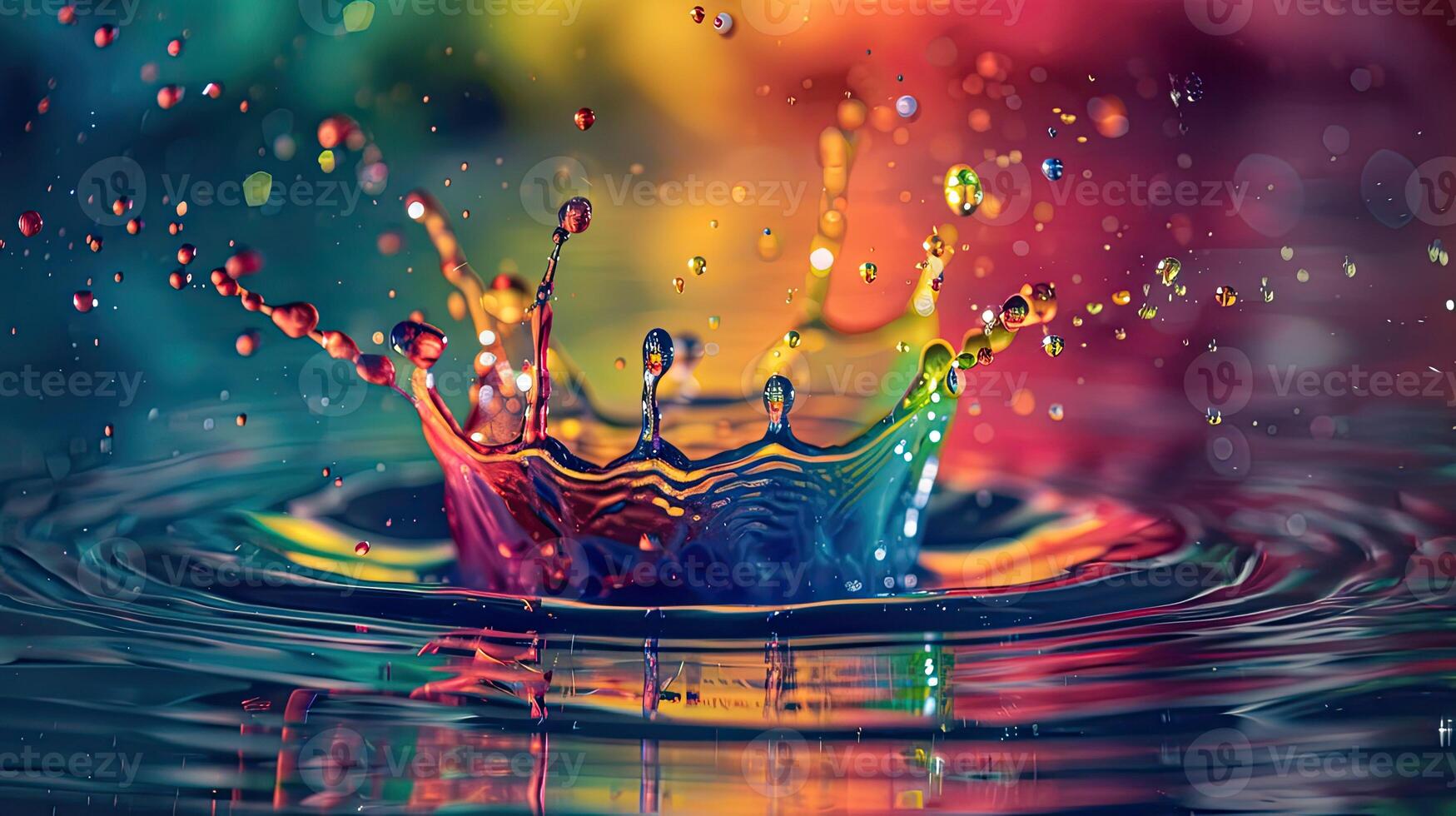 Rainbow splash watercolor wallpaper hd wallpaper photo