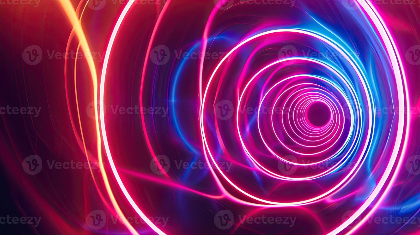 Abstract background with colorful lights and a spiral photo