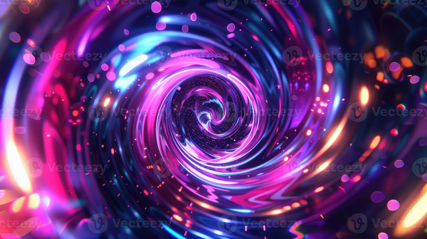 Abstract background with colorful lights and swirls photo