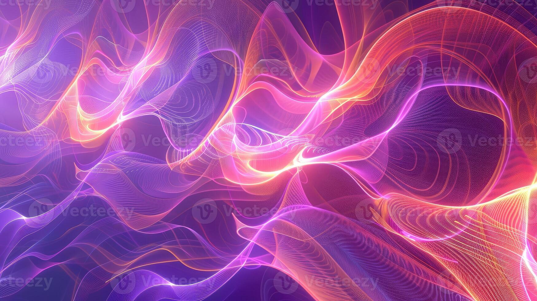 Abstract background with waves of light photo