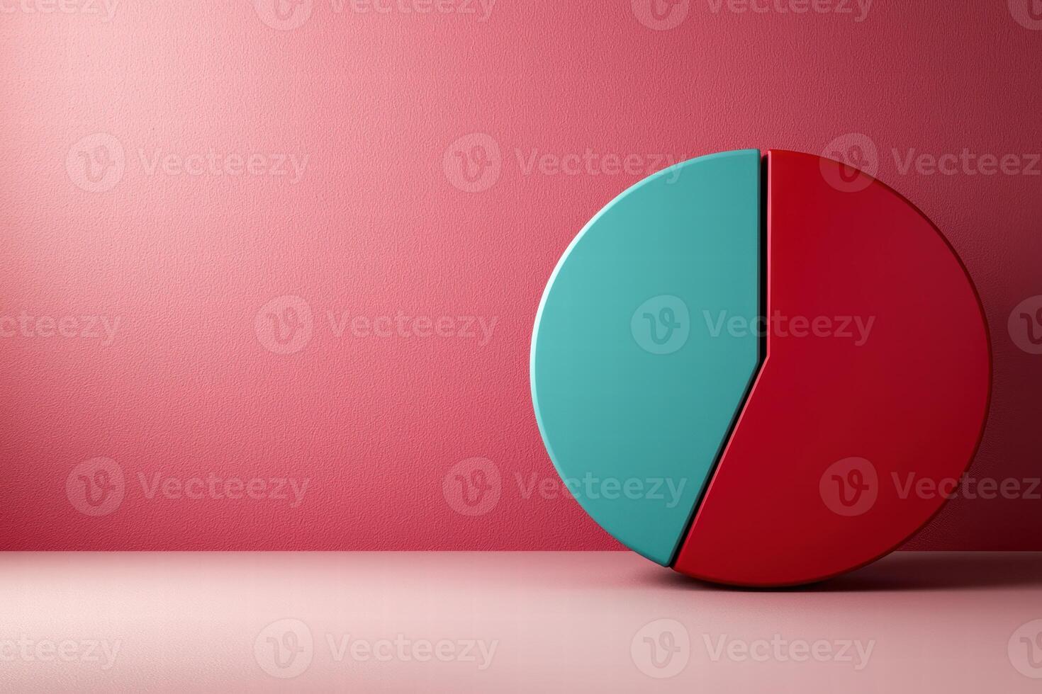 abstract geometric shapes in red and turquoise photo