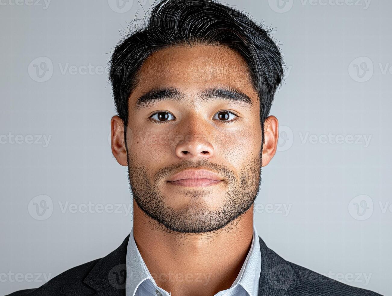 Serious young businessman portrait photo