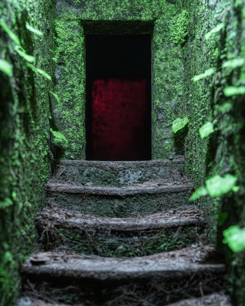 Mysterious entrance to a hidden world photo