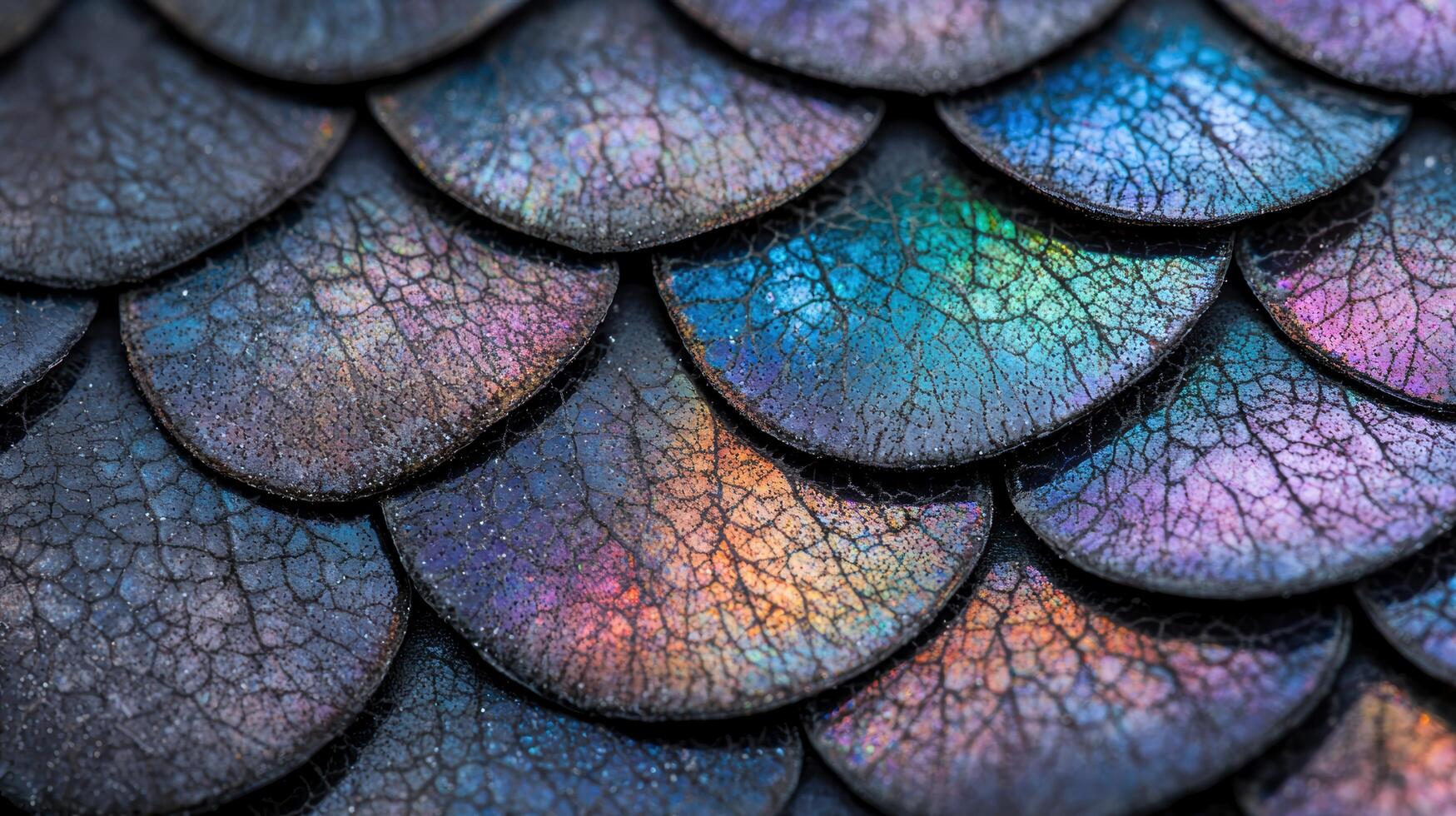 Vibrant iridescent scales pattern photo
