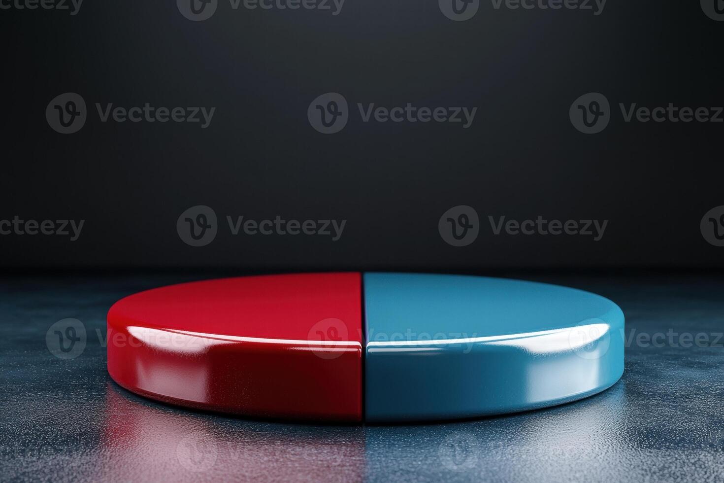 Colorful pie chart on dark background photo