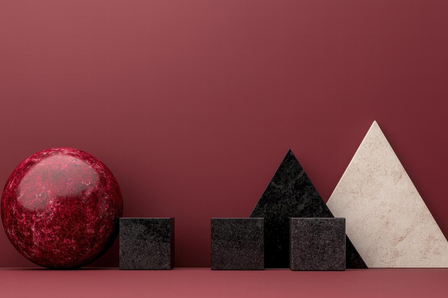 Minimalist abstract geometric shapes composition photo