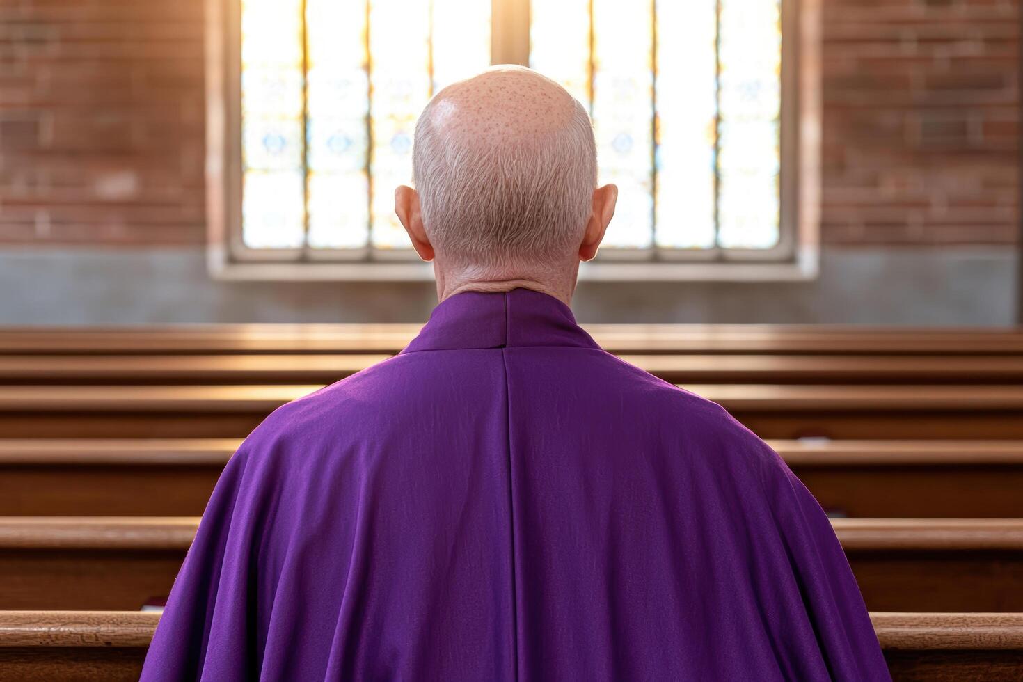 priest standing in church photo
