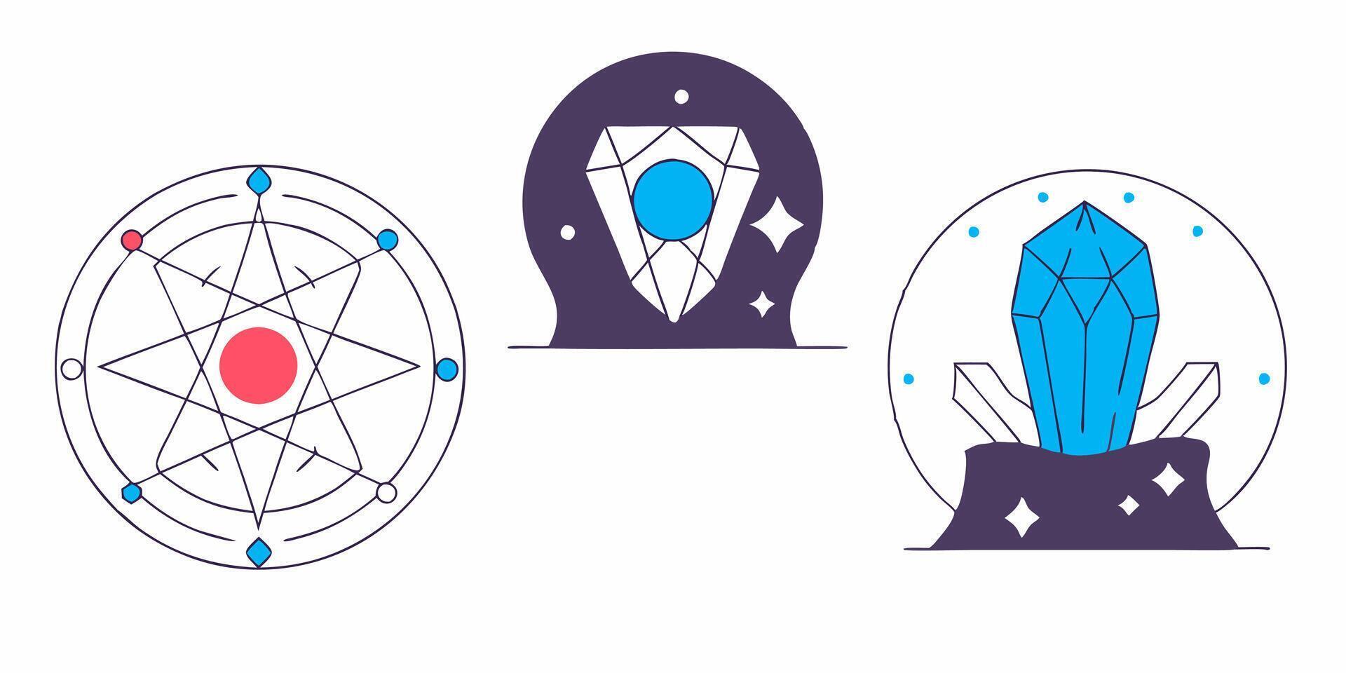 Crystals, crystal, crystal, crystal, crystal, crystal, crystal, crystal, crystal, vector