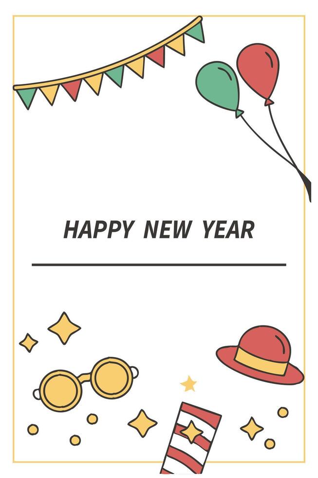 Colorful Party Elements for New Year vector