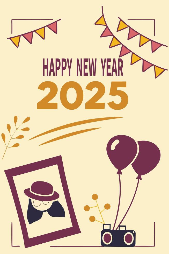 Cheerful Atmosphere to Welcome New Year vector