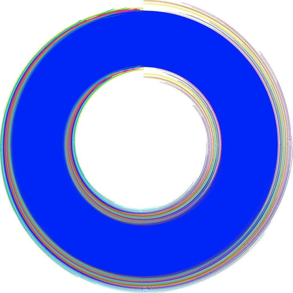 Circle with concentric, radial, radiating lines. Circular, concentric circles. vector