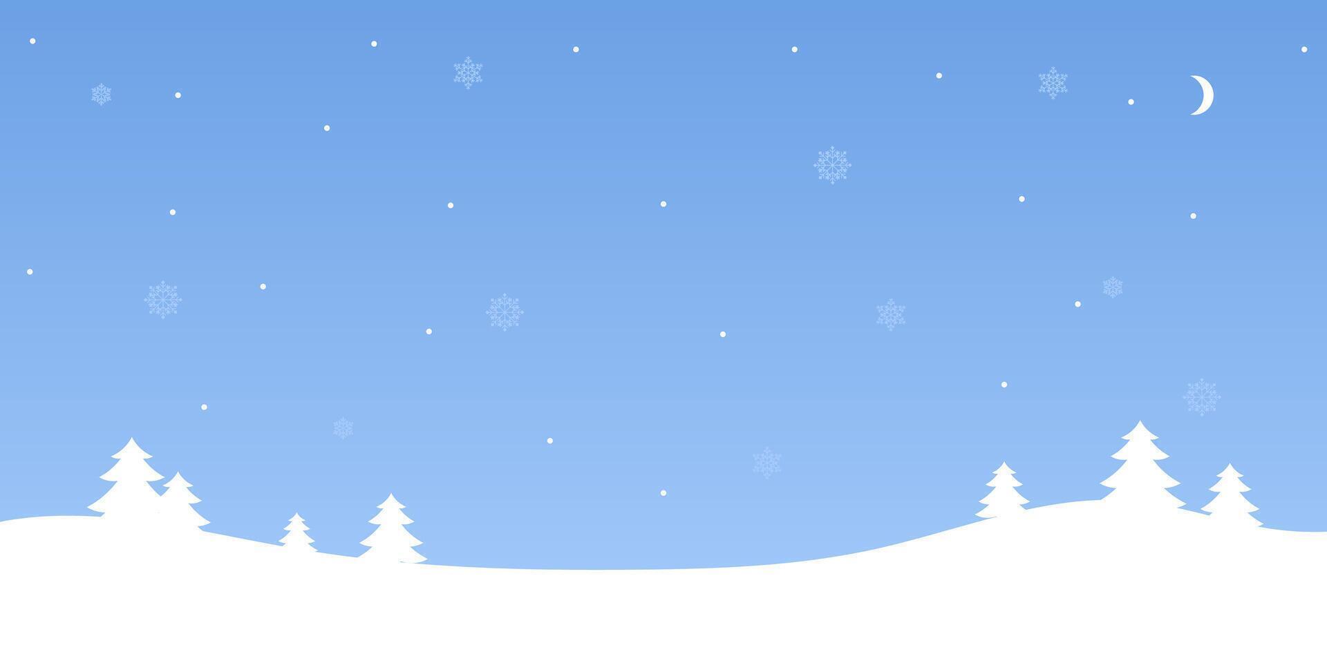 Winter landscape featuring snowy fields and trees. background for for holiday greetings, seasonal banners and promotional designs vector