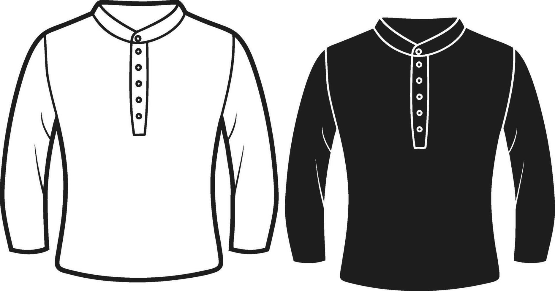 Timeless Vintage Henley Shirt Art vector