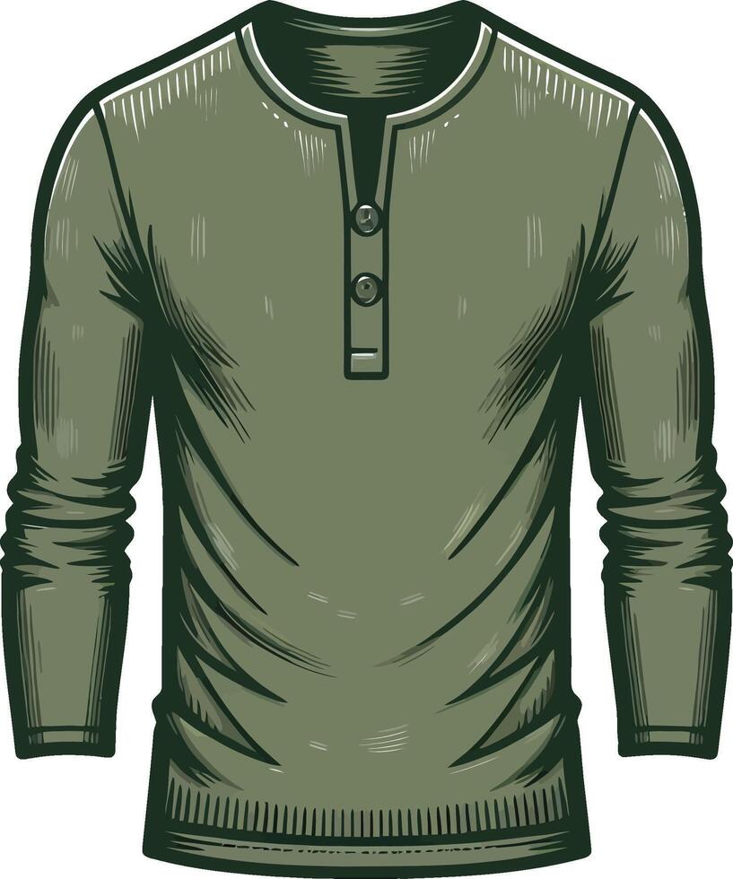 Timeless Henley Shirt Vintage vector